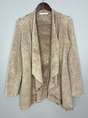 Testimony Mineral Wash Peplum Jacket Women’s Size M Victorian Steampunk Knit